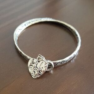 Mother & Daughter Twisted Bangle Charm Bracelet